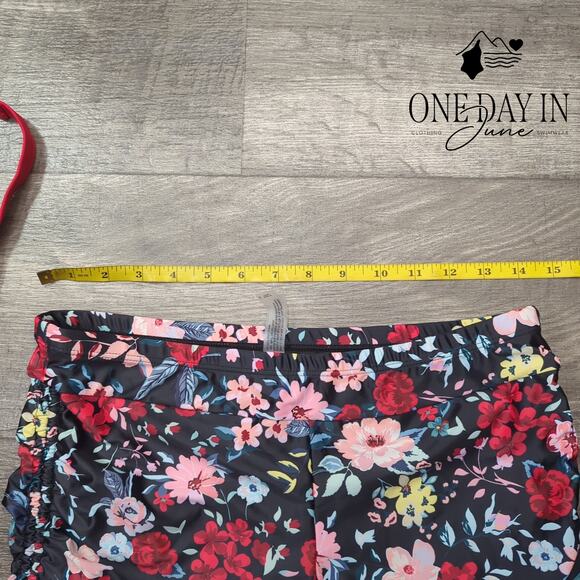 Yonique Boyshort Blouson Tankini Swimsuit Size L - Picture 5 of 6